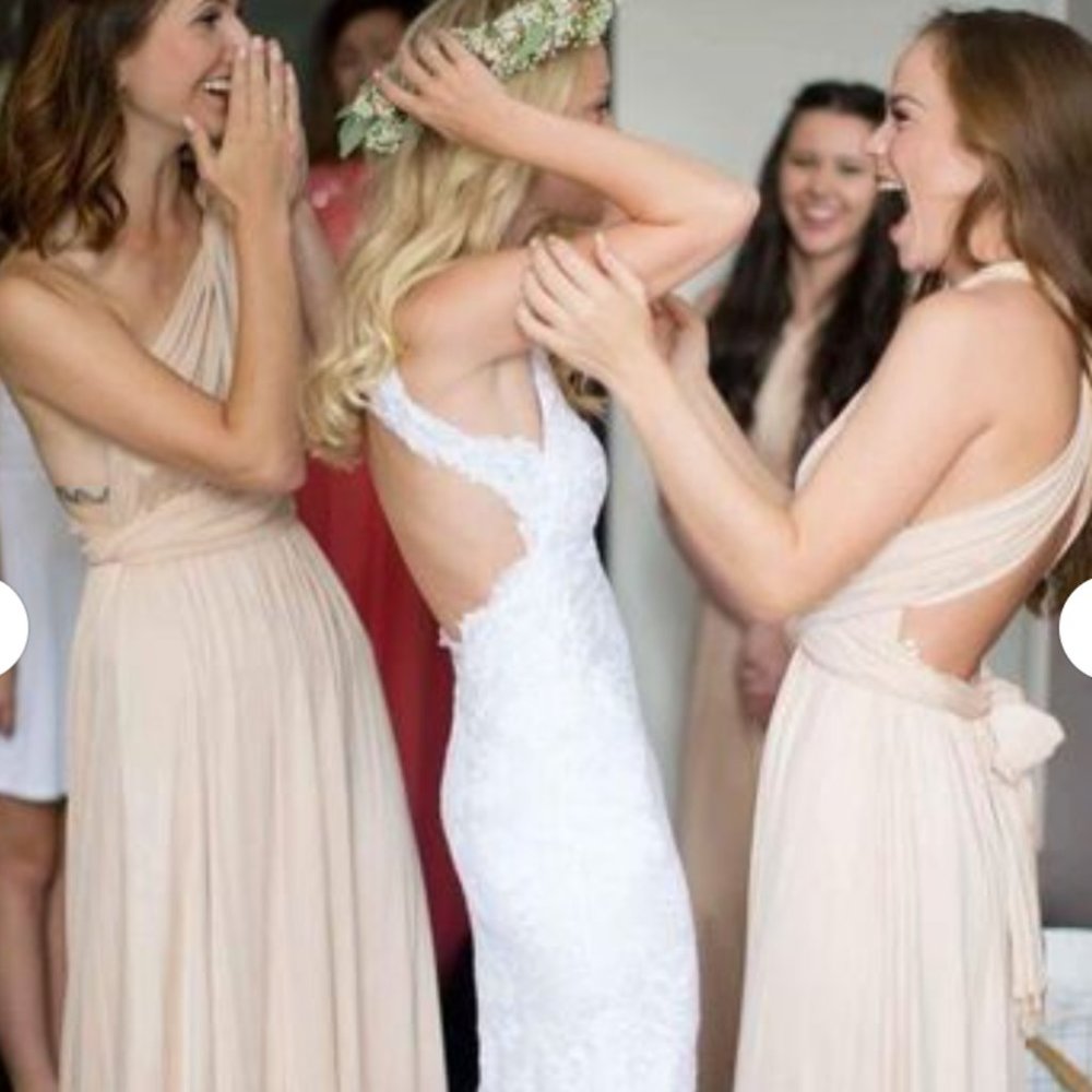Nude Infinity Wrap Dress
